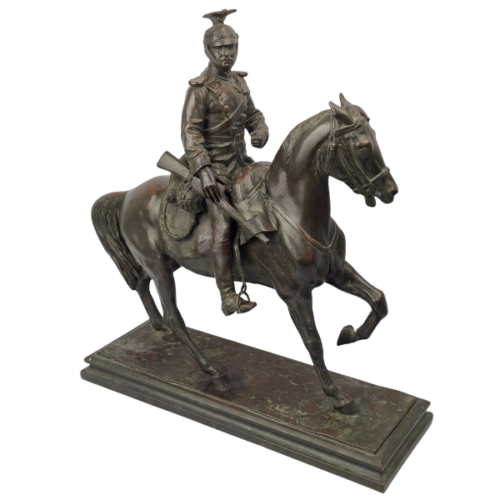 Escultura militar de Ulano alemán firmada por J Engelhard.